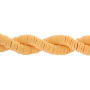 Perles Heishi rondelles en pâte polymère 5x1 mm Moutarde x39 cm|raw }}