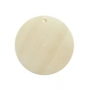 Pendentif rond en bois brut naturel 30 mm pour la création de bijoux fantaisie x1