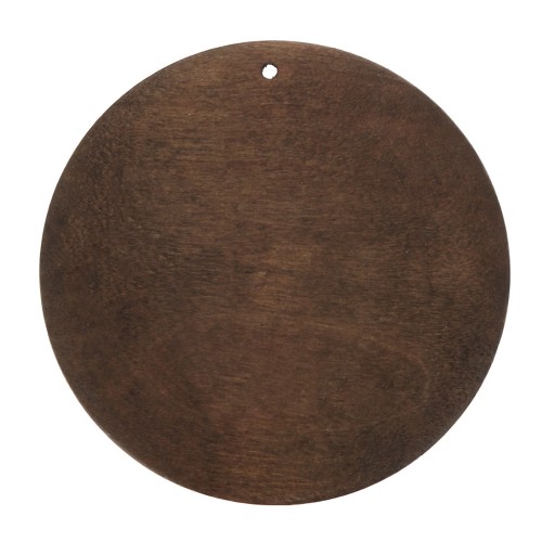 Pendentif rond en bois teinté marron foncé  59mm pour la création de bijoux DIY x1