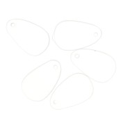 Breloque goutte en résine effet verre dépoli 15x24.5 mm - Transparent x1