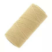 Bobine de fil ciré Linhasita pour micro macramé 1 mm - Jaune Paille (1046) x168m