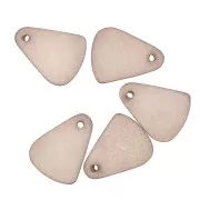 Breloque goutte en résine effet verre dépoli 15x20 mm - Marron transparent x1