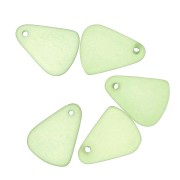 Breloque goutte en résine effet verre dépoli 15x20 mm - Vert transparent x1|raw }}