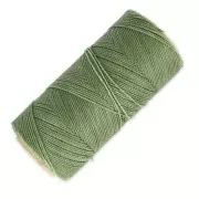 Bobine de fil ciré Linhasita pour micro macramé 0.5 mm - Vert Militaire (90) x335m
