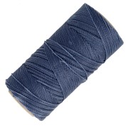 Bobine de fil ciré Linhasita pour micro macramé 0.5 mm - Denim (1037) x335m|raw }}