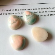 Cabochon poire en résine 18x20 mm à coller - imitation Agate Rose x1