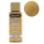 Peinture acrylique métallique - DecoArt Dazzling Metallics - Or Empereur x59 ml|raw }}