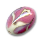 Olive 14x10 mm Cream Fuchsia
