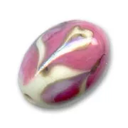 Olive 14x10 mm Cream Fuchsia