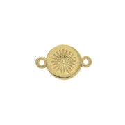 Intercalaire 2 anneaux rond en zamac et résine époxy 13x8 mm Doré / Noir x1