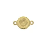 Intercalaire 2 anneaux rond en zamac et résine époxy 13x8 mm Doré / Noir x1