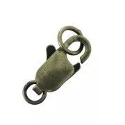 Fermoir mousqueton allongé avec anneaux fermés 12 mm bronze x1