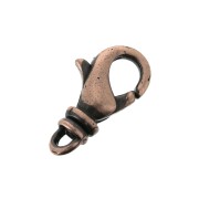 Fermoir mousqueton avec anneau pivotant 14 mm Cuivré vieilli x1|raw }}