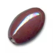 Olive en céramique 18x13 mm Pétrole irisé