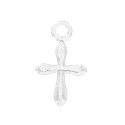 Breloque croix 11x6 mm pour la création de bijoux fantaisie - Placage Argent fin x6|raw }}