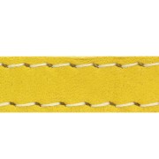 Lacet cuir plat - croûte de cuir - surpiqué 10 mm - Jaune x 1m|raw }}