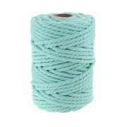 Bobine de cordon en coton pour macramé 5 mm - Emeraude  x50m