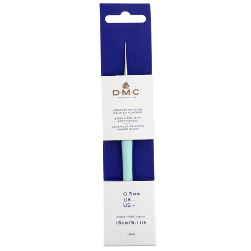 Crochet acier avec manche ergonomique DMC - 0.5 mm - Mint x1