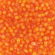 Miyuki Delica 11/0 DB1777 - Orange AB Lined White x8g