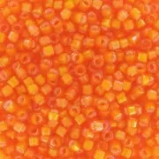 Miyuki Delica 11/0 DB1777 - Orange AB Lined White x8g
