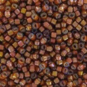 Miyuki Delica 11/0 DB1779 - Dark Topaz AB Lined White x8g