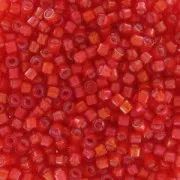 Miyuki Delica 11/0 DB1780 - Flame Red AB Lined White x8g