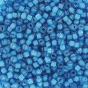 Miyuki Delica 11/0 DB1783 - Capri Blue AB Lined White x8g|raw }}