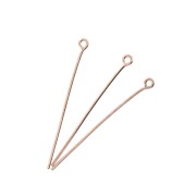 Clous tête ronde 38x0.80 mm - Doré rose x 25