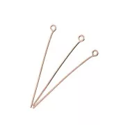 Clous tête ronde 38x0.80 mm - Doré rose x 25