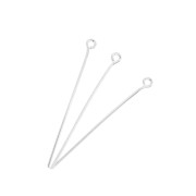 Clous tête ronde 38x0.80 mm - Placage Argent fin x 25|raw }}