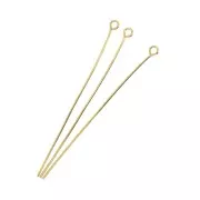 Clous tête ronde 51x0.70 mm - Doré à l'or fin x 25