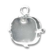 Serti griffe pendentif pour cabochon PureCrystal 4470 12 mm - Argenté x1