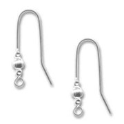 Crochets d'oreilles Hippy 26 mm - Placage argent fin x2