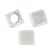 Cubes 4 mm Placage Argent fin vieilli x10