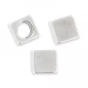Cubes 4 mm Placage Argent fin vieilli x10