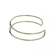 Bracelet plateau en laiton pour cabochon rond 20 mm - Bronze x1