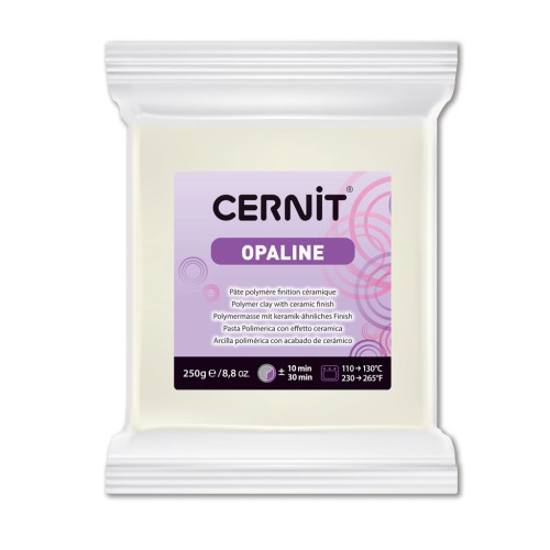 Pâte polymère Cernit Opaline 250 gr - Blanc 010