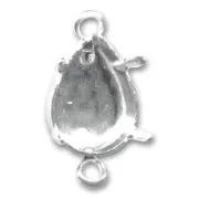 Serti griffe intercalaire pour cabochon PureCrystal 4320 14x10 mm - Argenté x1