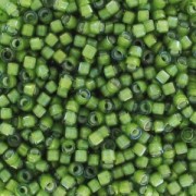 Miyuki Delica 11/0 DB1786 - Light Green AB Lined White x8g|raw }}