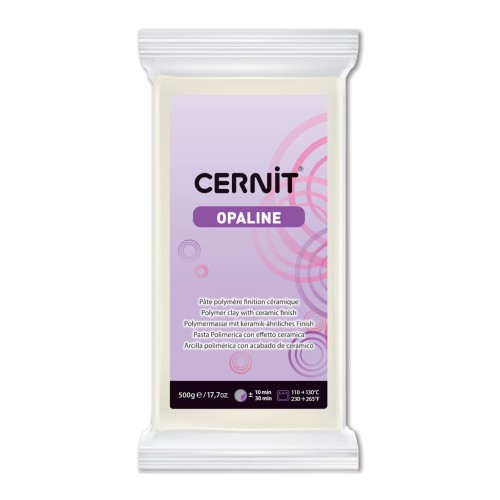 Pâte polymère Cernit Opaline 500 gr - Blanc 010