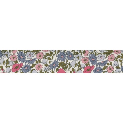 Biais en tissu Liberty - Poppy and Daisy - Hortensias x1m