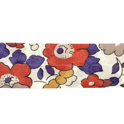 Biais en tissu Liberty - Betsy - Autumn Dream x1m