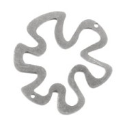 Intercalaire design évidé 2 trous 36 mm argenté vieilli x1|raw }}