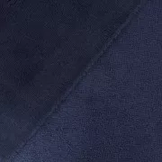 Tissu double face micro éponge Bambou - micro polaire - Indigo x20cm