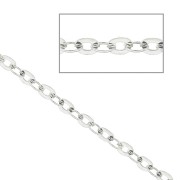 Chaîne maille Forçat limée 1.3x1.6 mm en Argent 925 x 50cm