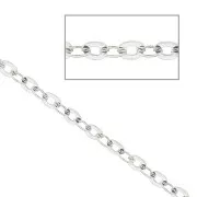 Chaîne maille Forçat limée 1.3x1.6 mm en Argent 925 x 50cm