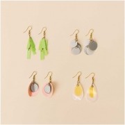 Assortiment d'intercalaires en plastique pour création de bijoux DIY - Vert/Rouge