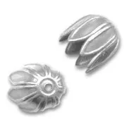 Coquille tulipe 11 mm argenté vieilli x1