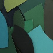 Chutes de cuir de luxe en morceaux de tailles / textures différentes - Vert x 200g