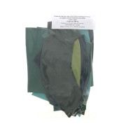 Chutes de cuir de luxe en morceaux de tailles / textures différentes - Vert x 200g